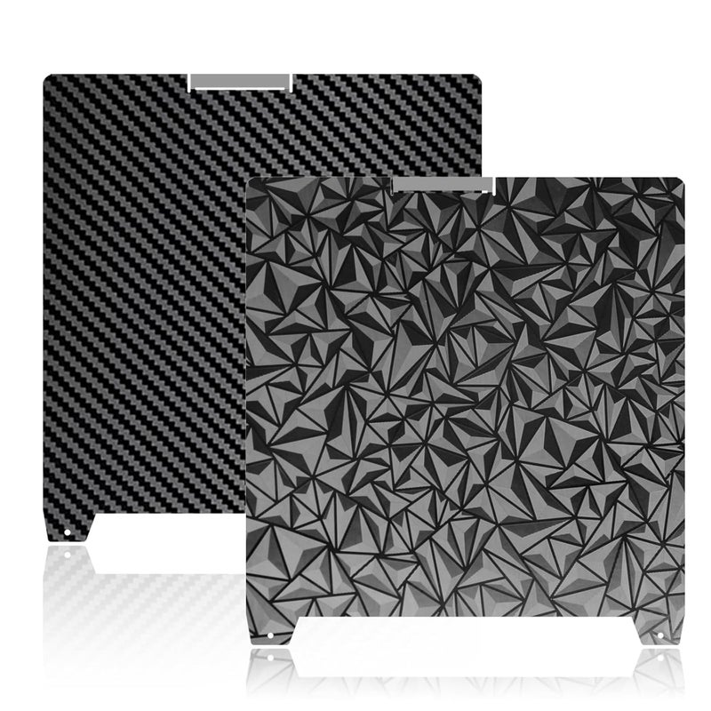 Wefuit for Creatily K2 Plus Build Plate 370x370mm Double Sided Textured PEO PEY Sheet HeatingBed Spring Steel Flexible 3D Printer Platform for Creatily K2 Plus 3D Printer (Large Diamond PEO + PET) - Image 1